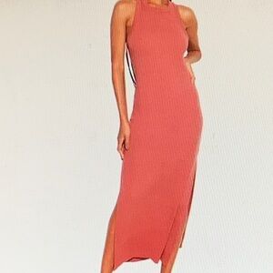 Spiritual Gangster Coral Backless Dress